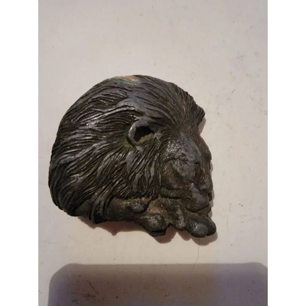 Vintage Pewter Lions Head 1978‎ 1970s VTG Indiana Metal Craft LFL